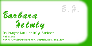 barbara helmly business card